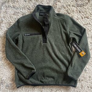Dri Duck Forest Green Women’s Denali Mountain Fleece Pullover with Black Trim